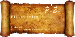 Pillis Erika névjegykártya